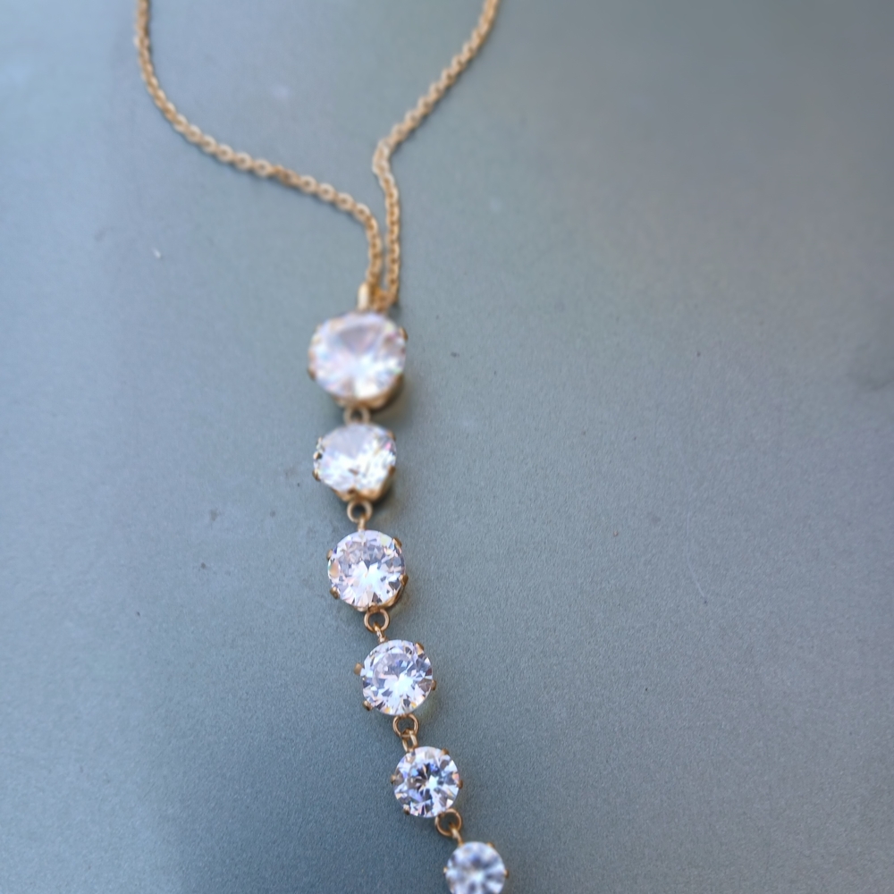 Gold CZ Necklace BRAND NEW